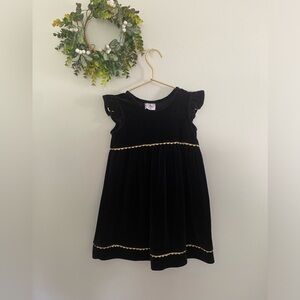 Hanna Andersson Black Velour Dress